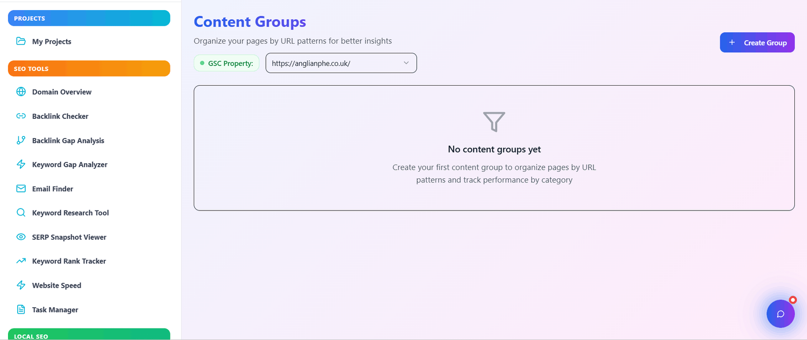 content groups overview