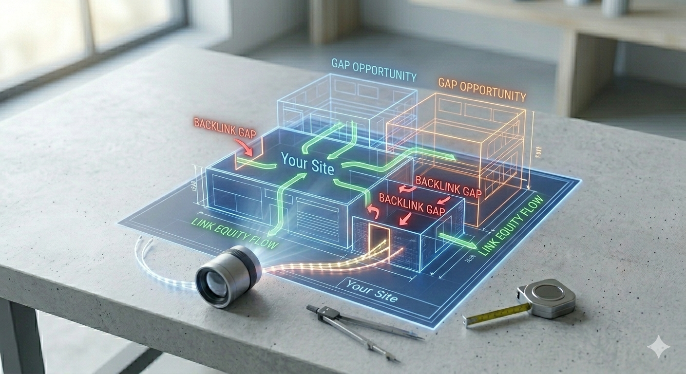 Backlinks gap opportunity in a tool